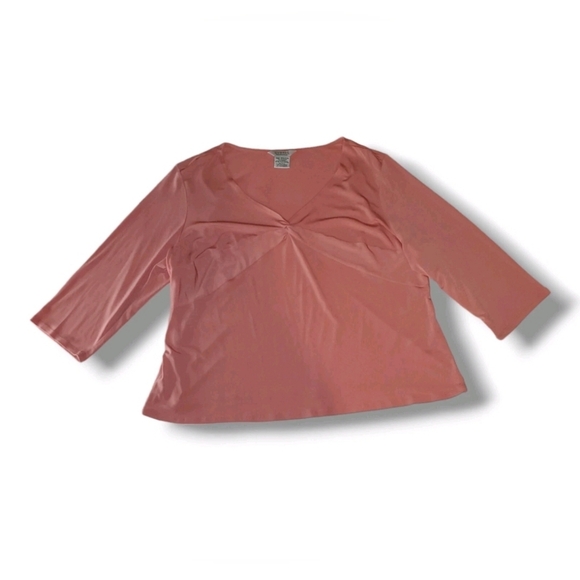Women's Pink V-Neck Top - Picture 1 of 7